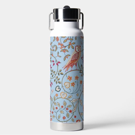 Vogel- und Blumenmuster, William Morris Trinkflasche (Vorderseite)