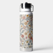 Vogel- und Blumenmuster, William Morris Trinkflasche (Hinten)