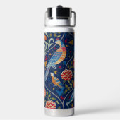 Vogel- und Blumenmuster, William Morris Trinkflasche (Hinten)