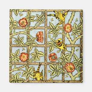 Vogel- und Blumenmuster Williams Morris Magnet