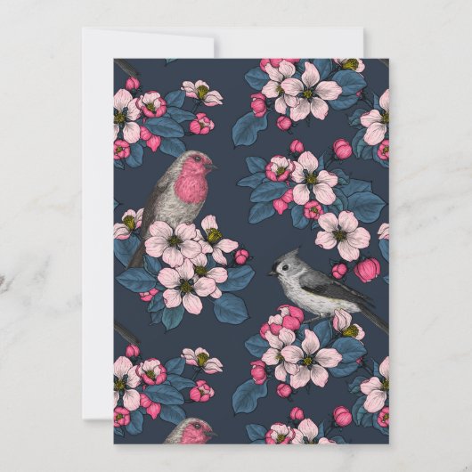 Vögel und Blüten (Vorderseite)