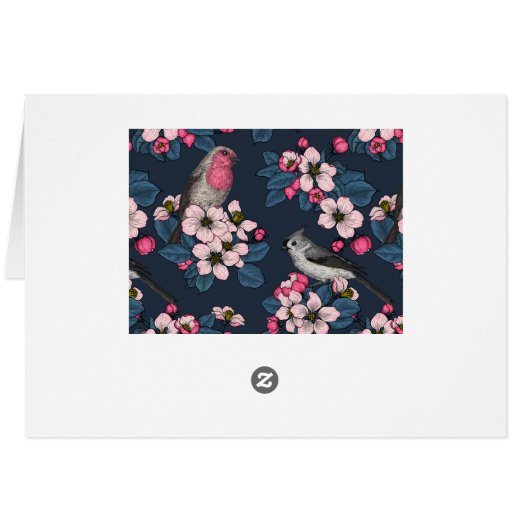 Vögel und Blüten (Rückseite Horizontal)