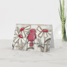 Vögel und Blüten Apple Red - Grußkarte Karte