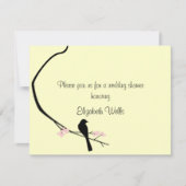 Vogel-und Blüten-Einladung - klein Einladung (Vorderseite)