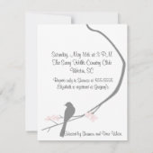 Vogel-und Blüten-Einladung - klein Einladung (Rückseite)