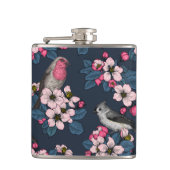 Vögel und Blüten Flachmann (Vorderseite)