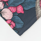 Vögel und Blüten Fleecedecke (Ecke)