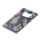 Vögel und Blüten Geldbeutel Flaschenöffner (Rückseite Schrägansicht)