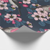 Vögel und Blüten Geschenkpapier (Ecke)
