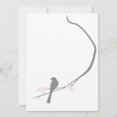 Vogel-und Blüten-große Einladung (Rückseite)