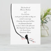 Vogel-und Blüten-große Einladung (Stehend Vorderseite)