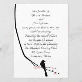 Vogel-und Blüten-große Einladung