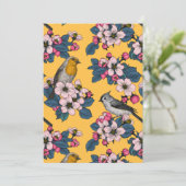 Vögel und Blüten in Gelb (Stehend Vorderseite)