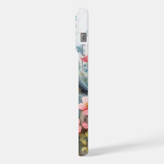 Vögel und Blüten iPhone Hülle (Linke Seite)