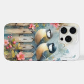 Vögel und Blüten iPhone Hülle (Rückseite (Horizontal))