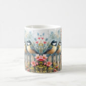 Vögel und Blüten Kaffeetasse (Mittel)
