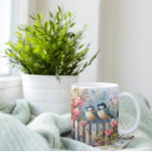 Vögel und Blüten Kaffeetasse