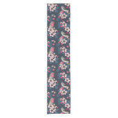Vögel und Blüten Kurzer Tischläufer (Vorderseite)
