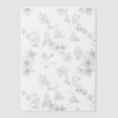 Vögel und Blüten Pergament Einladungen (Vorderseite)