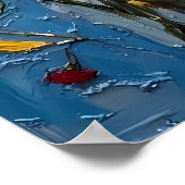 Vogel und Blüten Poster (Ecke)