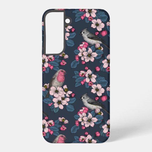 Vögel und Blüten Samsung Galaxy Hülle (Rückseite)