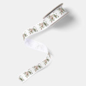 Vögel und Blüten Satinband (Rückseite)