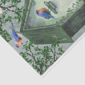 Vögel und Blüten Seidenpapier (Ausschnitt)