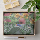 Vögel und Blüten Seidenpapier (Geschenk)