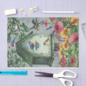 Vögel und Blüten Seidenpapier (Handwerk)