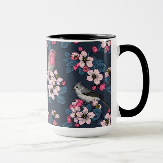 Vögel und Blüten Tasse (Rechts)