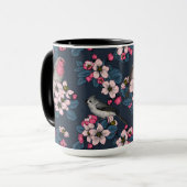 Vögel und Blüten Tasse (Vorderseite Links)