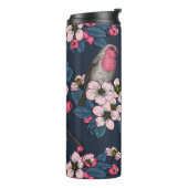 Vögel und Blüten Thermosbecher (Nach links gedreht)