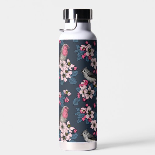 Vögel und Blüten Trinkflasche (Rechts)