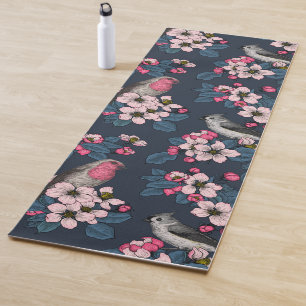 Vögel und Blüten Yogamatte