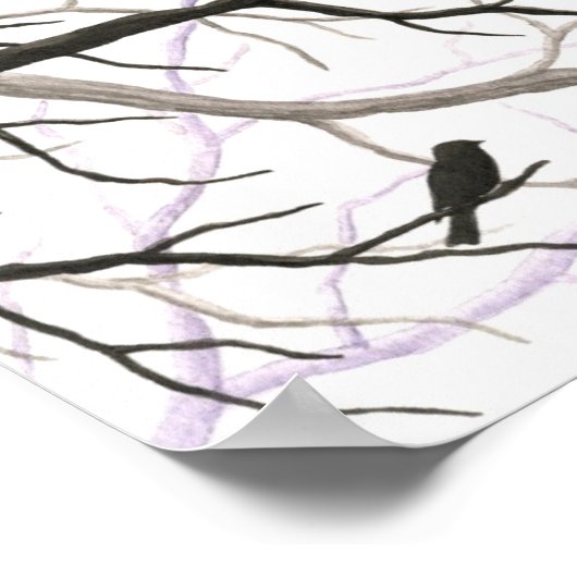 Vögel und Branchen - Kunstdrucke Poster (Ecke)