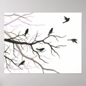 Vögel und Branchen - Kunstdrucke Poster (Vorne)