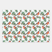 Vögel und Bunnies personalisieren Weihnachten 3 Geschenkpapier Set (Vorderseite 3)