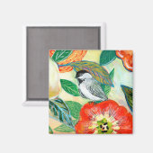 Vögel und Butterfiles Nr. 8 Magnet (Vorderseite/Rückseite)