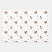 Vögel und Desserts Aquarell Polterabend Geschenkpapier Set (Vorderseite 2)