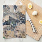 Vogel und Dragonfly, Bruno Liljefors Geschirrtuch (Viertel Falte)