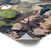 Vogel und Dragonfly, Bruno Liljefors Poster (Ecke)