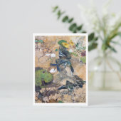 Vogel und Dragonfly, Bruno Liljefors Postkarte (Stehend Vorderseite)