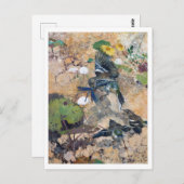 Vogel und Dragonfly, Bruno Liljefors Postkarte (Vorne/Hinten)