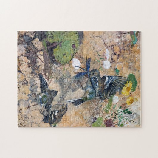 Vogel und Dragonfly, Bruno Liljefors Puzzle (Horizontal)