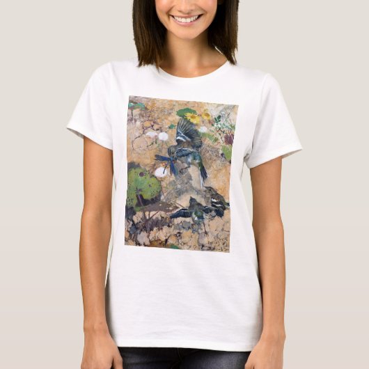 Vogel und Dragonfly, Bruno Liljefors T-Shirt (Vorderseite)
