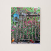 Vögel und Eichhörnchen im Feeder Puzzle (Vertikal)