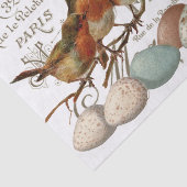 Vögel und Eier Vintage französische Stadtbezeichnu Seidenpapier (Ausschnitt)
