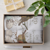 Vögel und Eier Vintage französische Stadtbezeichnu Seidenpapier (Geschenk)