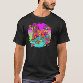 Vögel und Farbe T-Shirt