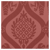 Vogel und Granatapfel, Brick Red Stoff (Nahaufnahme)